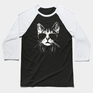 Dj Cat White Baseball T-Shirt